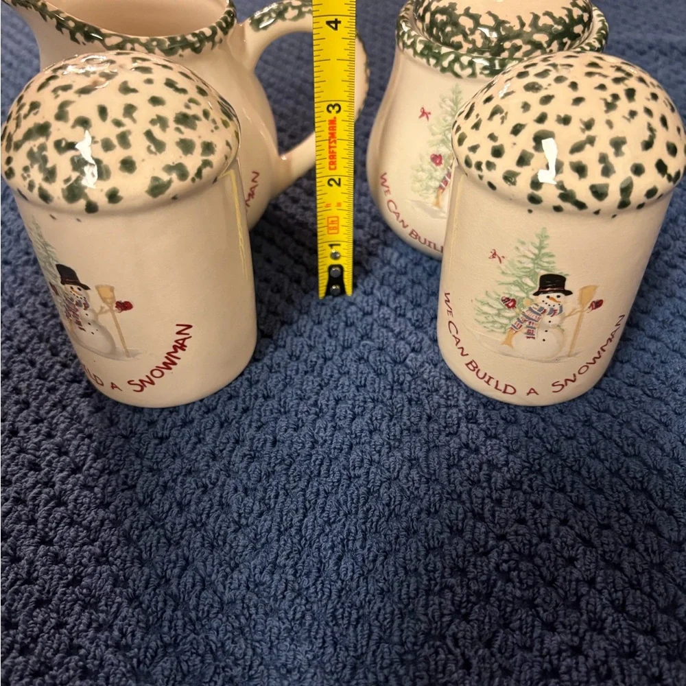 We Can Build‎ A Snowman - Sugar, Creamer, Salt and Pepper Set